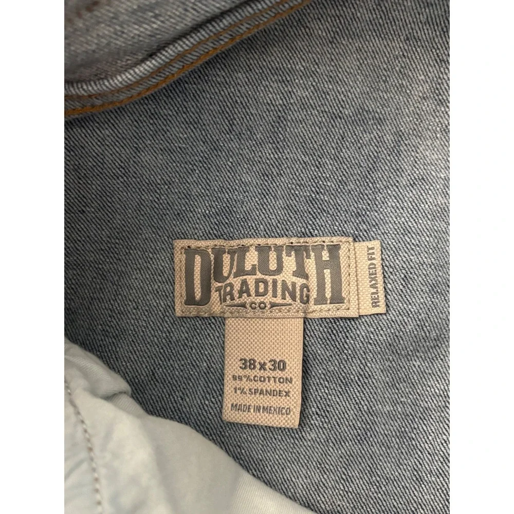 Duluth Trading Co Flex Weekender‎ Jeans Mens 38x30 (36x30) Blue Straight Denim